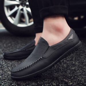Genuine Leather Italian Men's Loafers Moccasins Boat Shoes 4